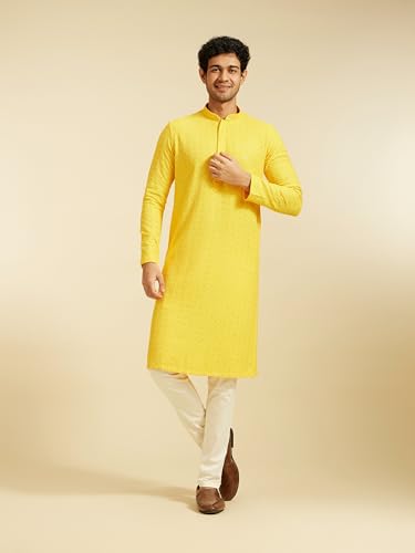 Image of DIWAS BY MANYAVAR Men's Viscose Embroidered|Sequined Kurta (1pc)