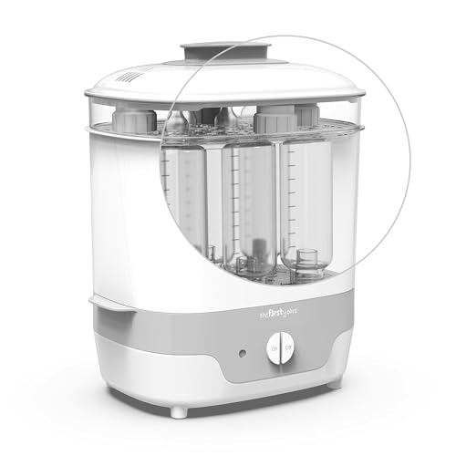 Image of The First Years Modular Baby Bottle Sterilizer - Countertop Bottle Sterilizer - Sanitizes Baby Bottles, Baby Pacifiers, Breast Pump Parts - Baby Bottle Feeding Supplies