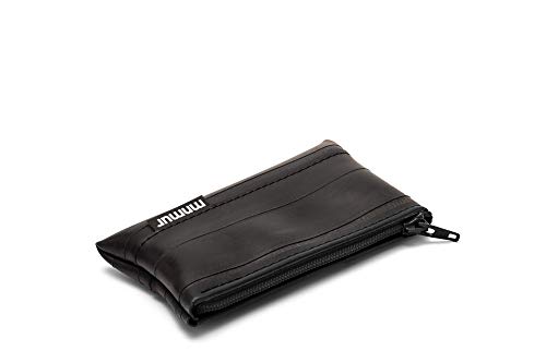 MNMUR Portafoglio piccolo Portamonete Uomo slim, sottile fatto con camere d’aria usate delle biciclette, Dimensioni cm 10x6, Mini portafoglio portamonete (Chiusura lampo nera)