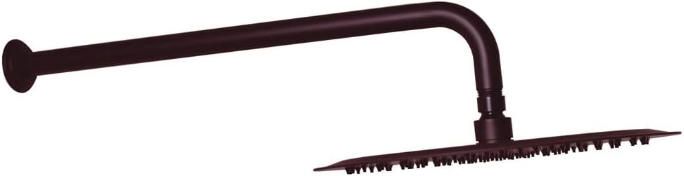 12" Oil Rubbed Bronze Rain Shower Head with Wall Mount Arm