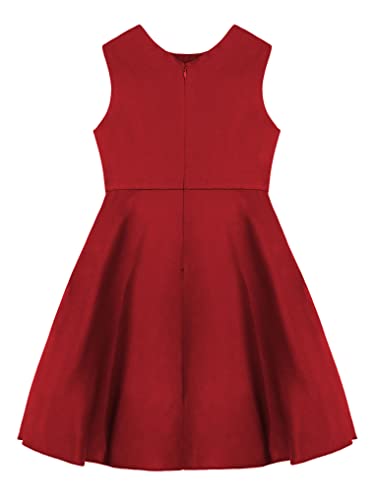 YEAHDOR Girl's Satin Princess Dress Elegant Flower Girls Bowknot Special Occasion Ball Gown4