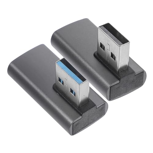 HOMSFOU 2個直角アダプター オス-メス 変換コネクタ 軽量 耐久性に ア