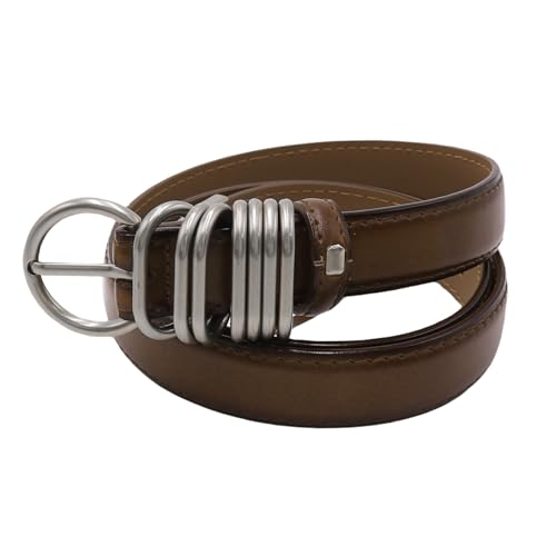 JUMISEE Genuine Leather Waist Belts for Women Luxury Metal Ring Waistband Adjustable Buckle Belts for Jeans Pants Dress2