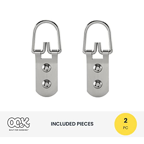 Image of OOK 50207 20-Pound Steel D-Ring Hangers, 2-Pack