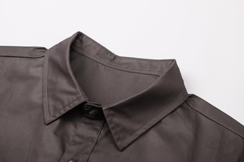 Image of SANGTREE Summer Button Down Shirts Cottn Tops for Men Women Boy Girl