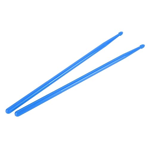 Baquetas de nylon para práctica – Juego ligero y portátil de 2 piezas, ideal para principiantes y bateristas en movimiento (azul)