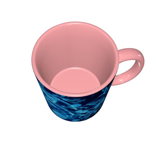 Tasse à thé en céramique notes de musique bleues 325ml - 6