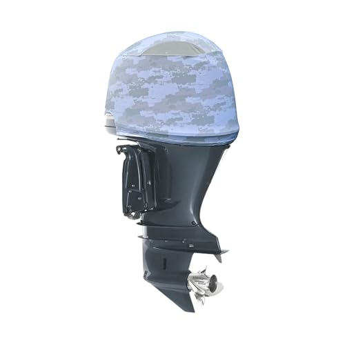 Image of Grey Digital Camo Outboard Motor Cover for Yam V6 4.2 F225-300HP [2009-2021] (Side Vents) | Made in USA to Stay on While You Run! | 102D