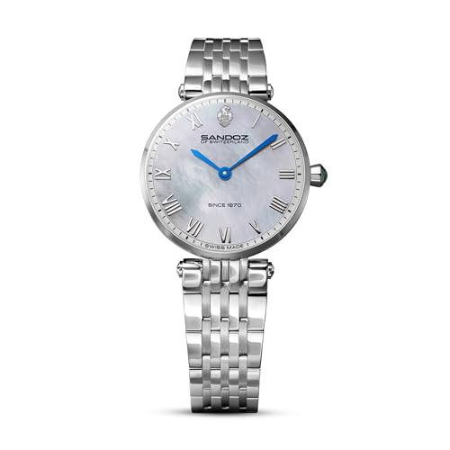 Image of SANDOZ Orangerie Premium Quartz White MOP Dial Swiss Made Watch for Women - SZWLG0001701