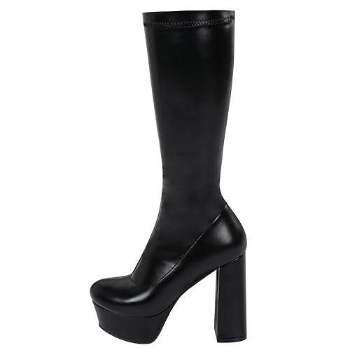 Bottes 12cm mi-mollet au design audacieux avec manches intégrées pour tenues de fête