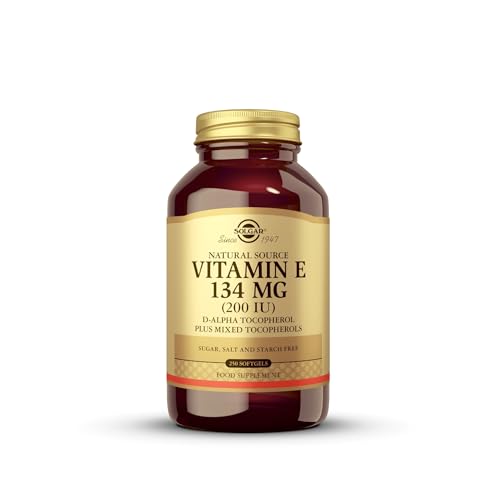 Solgar Vitamin E 134 mg (200 IU) Softgels - Pack of 250 - Helps Combat Oxidative Stress - Immune System Support - Gluten Free