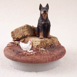 Conversation Concepts Miniature Doberman Pinscher Black w/Cropped Ears Candle Topper Tiny One 