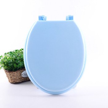 Image of ZEE FLOW TOILET SEAT COVER - White /Pink /Ivory /Blue /Pea Green /Brown - Plastic - Minimalist - TOILET SEAT