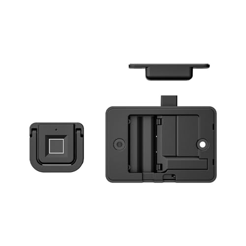 Sarini Smart Fingerprint Drawer Lock, Biometric Home Office Bedside Locker Password Lock, Black