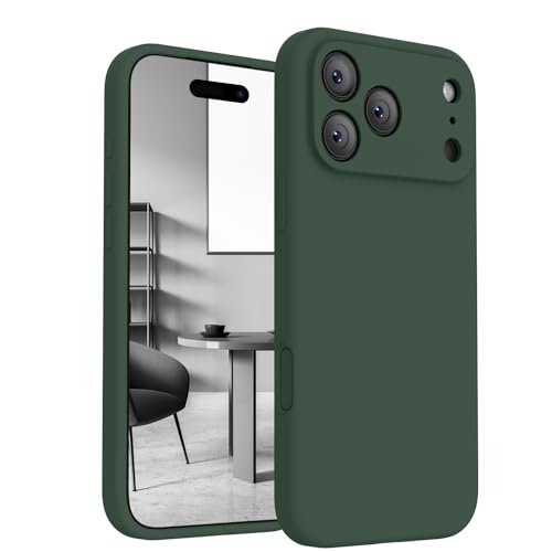 Image of FireNova Magnetic for iPhone 17 Pro Case, Compatible with MagSafe, [Integrated Silicone Camera Control Button] [Camera Protection] Anti-Scratch Microfiber Lining Phone Case, 6.3 inch, Alpine Green