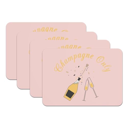 Sets de table grand format rose et caoutchouc dessous antidérapant