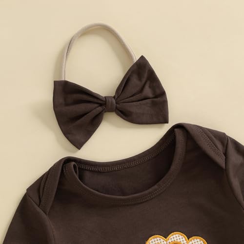 My First Thanksgiving Baby Girl Outfit Little Turkey Onesie Thanksgiving Romper Jumpsuit Infant Newborn Clothes4