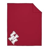 Houston Cougars Throw Blanket – Officially Licensed NCAA College Fleece Blanket – Soft Plush Fan Blanket for Couch, Bed, Dorm Room & Game Day – Red – 50 x 60 Inch