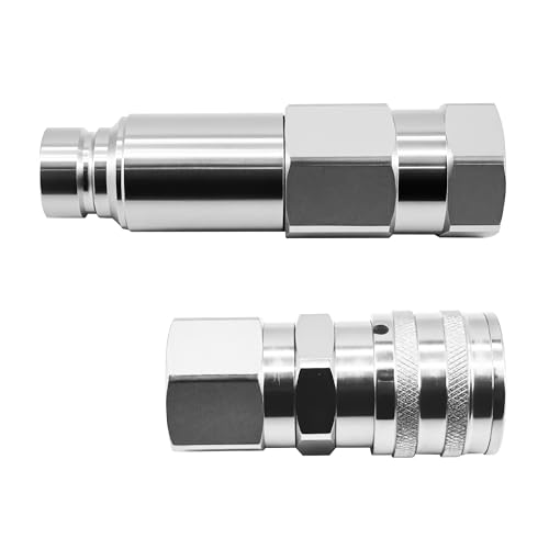 Image of Male & Female Flat Face Coupler Kit 7246777 7246790 Compatible with Bobcat 542 653 751 853 963 B100 B200 B250 BL275 319 320 334 418 425 428 430 E08 E10 E32i E35 2300 5600