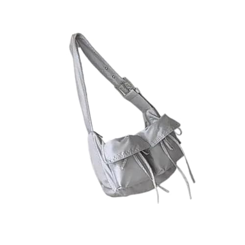 Organizador de bolsas estilo bolso bandolera de lona retro grande unisex Gray