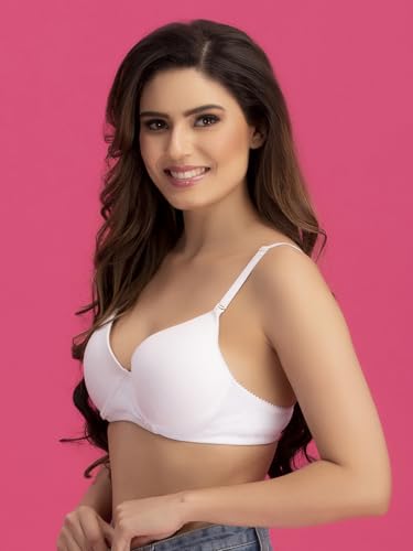 Image of Clovia Women's Cotton Rich Padded Underwired Multiway T-Shirt Push-Up Bra