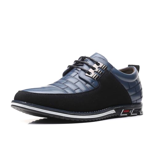 Image of Mens Dress Shoes Casual Business Oxford Derby Orthopedic Leather Shoes Simple Lace-up Walk Loafers Flats Shoes for Men