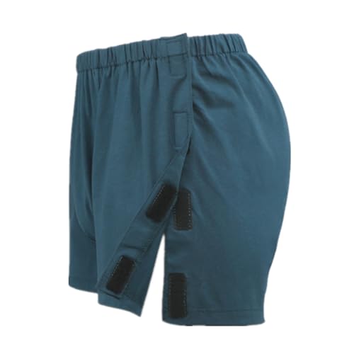 Ibluelover Mens Tear Away Underwear Side Snap On Shorts Reusable Stick-on Briefs Cotton Post-Op Boxer Shorts Breakaway Pants