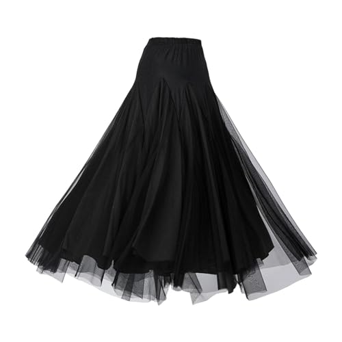 Jupe de danse de salon latine longue et fluide pour femme