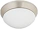 Kichler 8880NI Flush Mount Ceiling Lighting Round, Brushed Nickel 1-Light (10" W x 4.25" H) 75 Watts