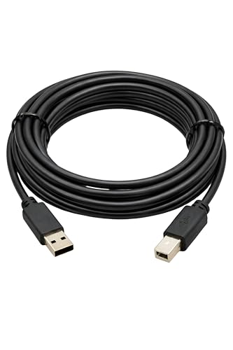 Image of Upix Premium USB Printer Cable 5 Meter (16.40 Feet), USB A to USB B 2.0 Cable Cord (Male to Male) Compatible with Printer, Scanner, Digital Camera