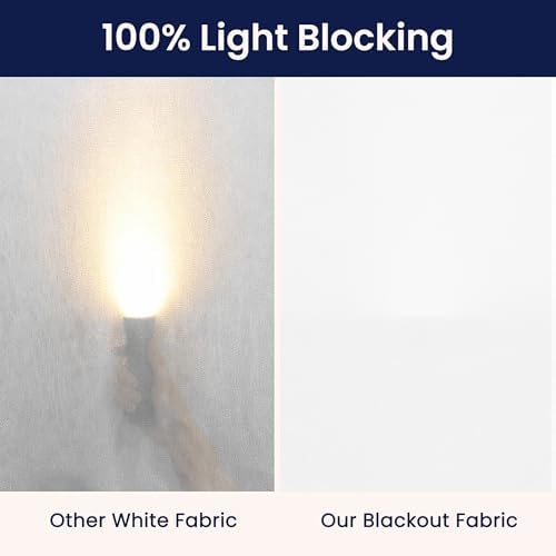 QATAN 110 Inch Wide 100% Blackout Fabric Pre-Cut 2 Yard (72" x 110") - Light Blocking Material for Curtains, Windows, Blinds - Total Blackout Cloth for Drapery Lining, Heat Blocking Window Cover - 2