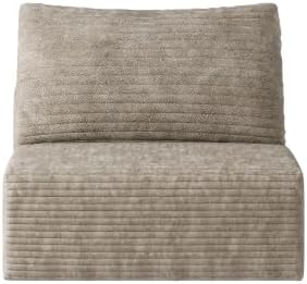 LUCKHAO 27.9" Modular Sectional Sofa, Comfy Corduroy Single Seater Sofa, Compression Cushions for Living Room, No Assembly Required Camel