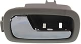 Evan Fischer Front, Driver Side Interior Door Handle Compatible with 2005-2010 Chevrolet Cobalt, Fits 2007-2009 Pontiac G5 Gray bezel with chrome lever - GM1352167