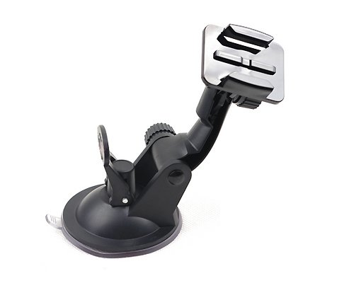 360 Degrees Car Windshield Suction Cup Mount for GoPro Hero 1, Hero 2, Hero 3, Hero 3+, Hero 3 Plus, Hero 4 Cameras - Black