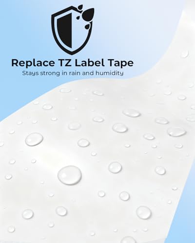 Image of 18mm Label Tape Replacement for Brother Label Maker Tape 18mm 0.7 P-Touch TZe Ribbon Laminated TZ Colored Refills Compatible with P Touch PT-D410 D400 D600 1830 1750 Cube Plus, 3 /4 inch x 26.2', 6 Pack