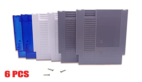 WICAREYO 6pcs/set Multicolor Carts Case Cartridge Shell Replacement with screws For NES