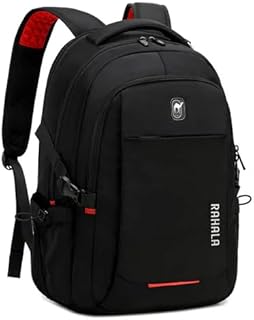 شنطة ظهر للاب توب مقاومة للماء، 15.6 انش، سعة 36-55 لتر مع منفذ شحن USB، اسود