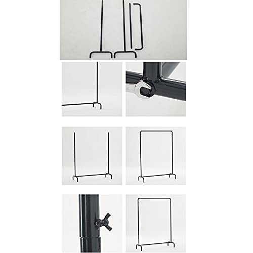 Penderie chambre à coucher en fer noir, dressing ouvert moderne - 5