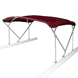 TAYLOR MADE PRODUCTS Manual Bimini Top Kit 8' or 10' Long with 8' Wide Beams for Pontoon Boats Includes Frame + Fabric + Storage Boot + Hardware