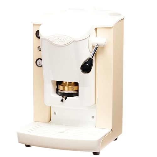 FABER COFFEE MACHINES | Modello Slot Plast | Macchina caffe a cialde ese 44mm | Colore Avorio plastiche Bianco | Pressacialda in ottone