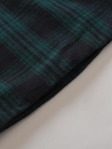 Esenchel Men's Long Flannel Nightshirt Full Length Cotton Nightgown4