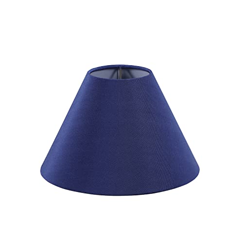 Image of Aspen Creative 56033, Hardback Empire Transitional UNO Lamp Shade, Cobalt Blue, 4 inch Top x 10 inch Bottom x 7 inch Slant, Slip UNO 33mm