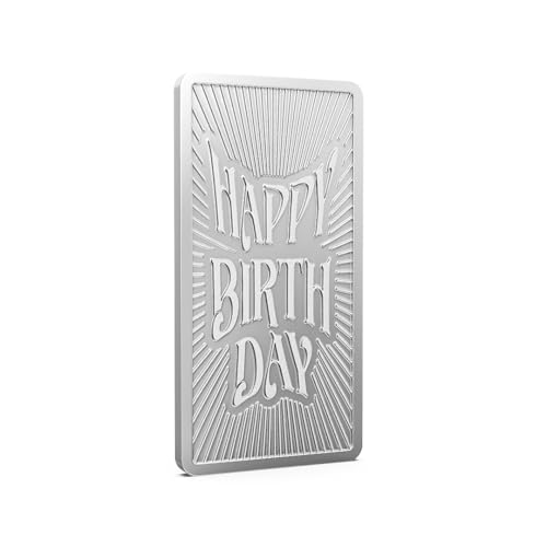 Image of Aspect Bullion Happy Birthday Silver Bar 999 Pure for Gifting & Investment