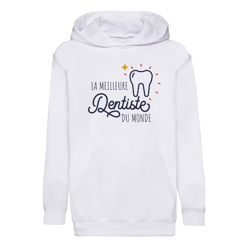 Sweat à capuche enfant la meilleure dentiste du monde tissu premium durable