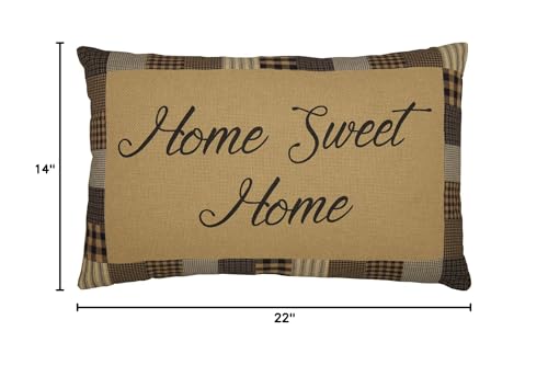 VHC-Brands-Farmhouse-Star-Home-Sweet-Text-Cotton-Burlap-Primitive-Bedding-Stenciled-22×14-Filled-Pillow-Natural-Tan VHC Brands Farmhouse Star Home Sweet Text Cotton Burlap Primitive Bedding Stenciled 22×14 Filled Pillow Natural Tan