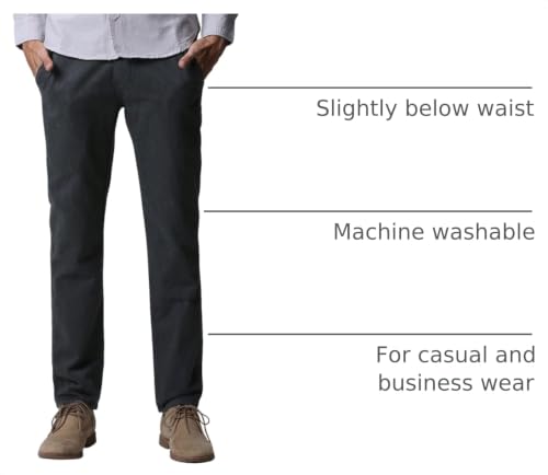 Image of Match Mens Regular-Fit Casual Flat Front Chino Pants