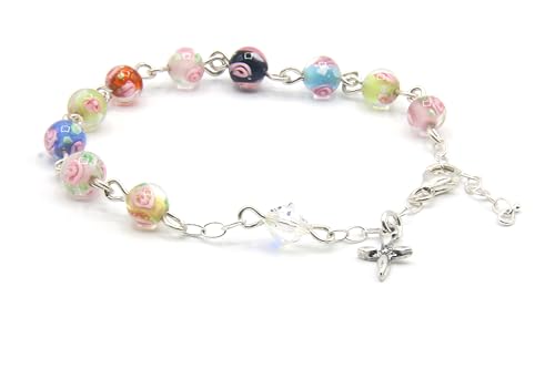 Chapelet eucharistie en cristal Swarovski pour fête religieuse