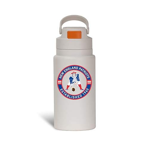 The Memory Company Officially Licensed 26oz Water Bottle with Flip Up Lid, New England Patriots