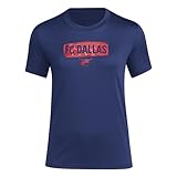 adidas Women's FC Dallas MLS Short Sleeve T-Shirt, Navy/FC Dallas, XX-Large Tall