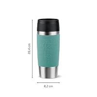 Emsa N20210 Travel Mug Classic Isolierbecher 0,36 Liter | neuer Komfort-Schraubverschluss | Edelstahl | 4h heiß und 8h kalt | 100% dicht | spülmaschinenfest | 360°-Trinköffnung | Petrol – Ansicht 8